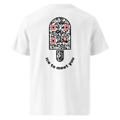 T-shirt QR Code personnalisé Le Bâtonnet – dos avec texte Ice to meet you