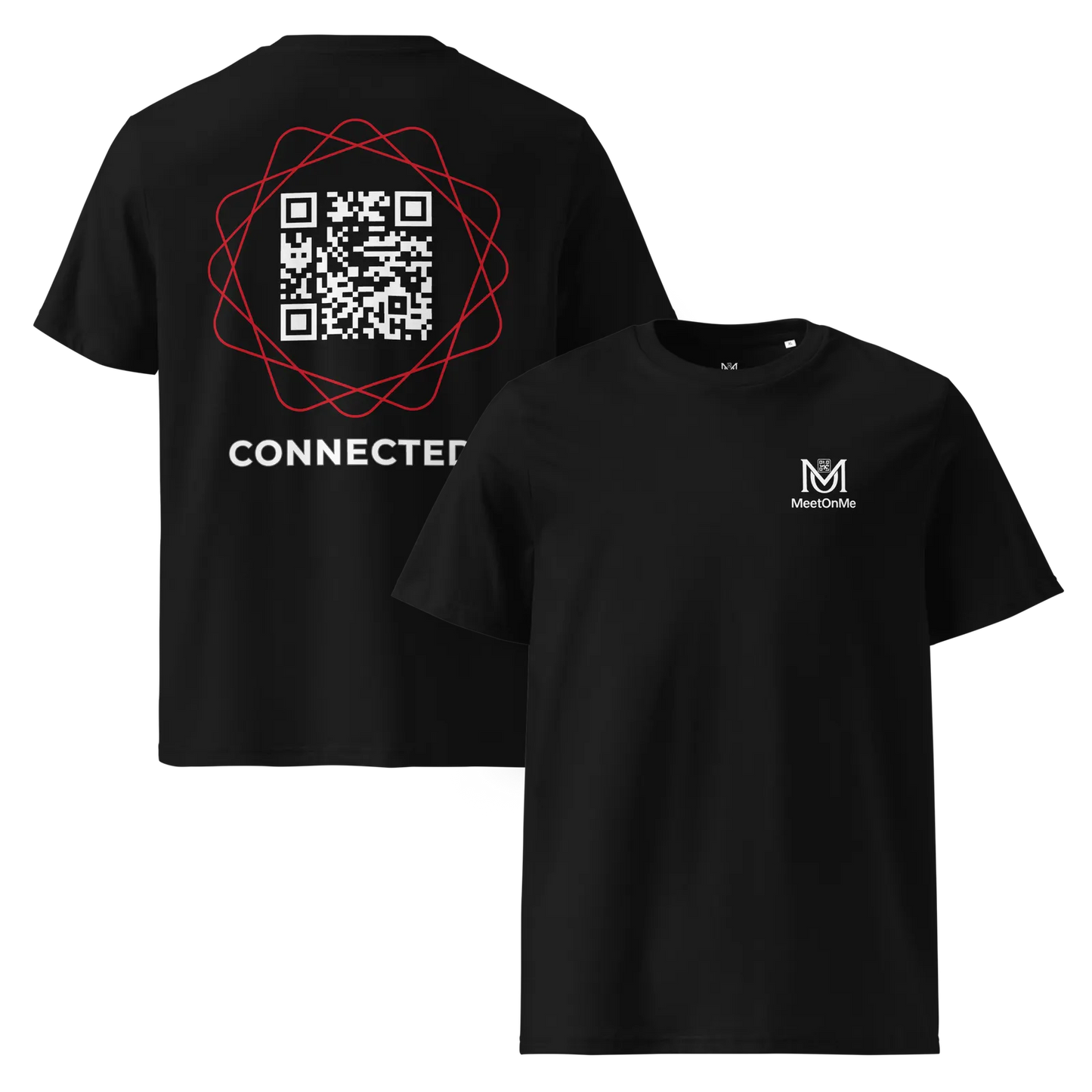 T-shirt QR Code personnalisé Le Connected – face avant arriere