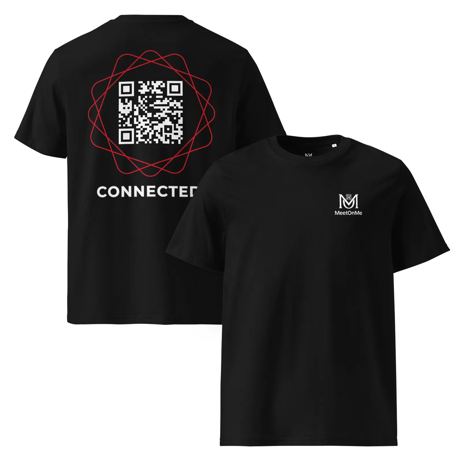 T-shirt QR Code personnalisé Le Connected – face avant arriere