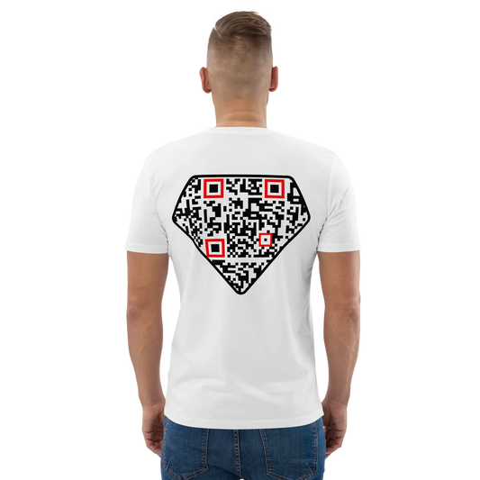 T-shirt QR Code personnalisé Le Diamant – porté sans phrase