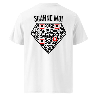 T-shirt QR Code personnalisé Le Diamant – dos avec texte Scanne moi