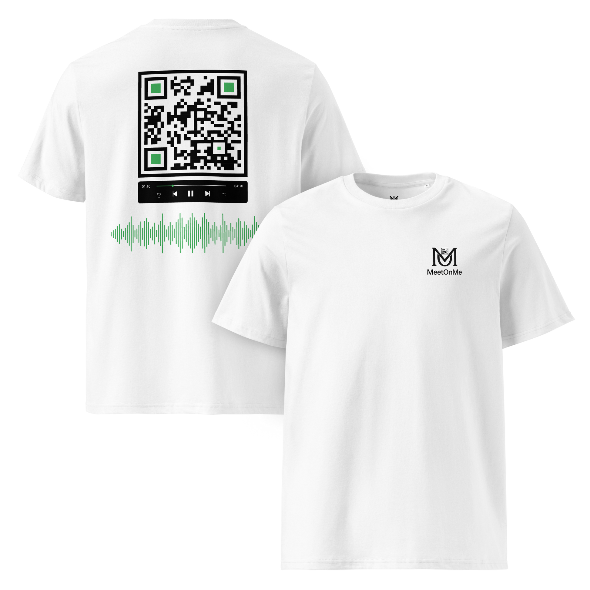 T-shirt QR Code personnalisé Le Lecteur – vue avant et arrière