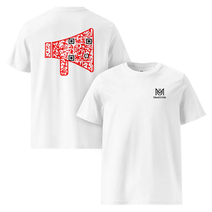 T-shirt QR Code personnalisé Le Mégaphone – avant-dos sans phrase