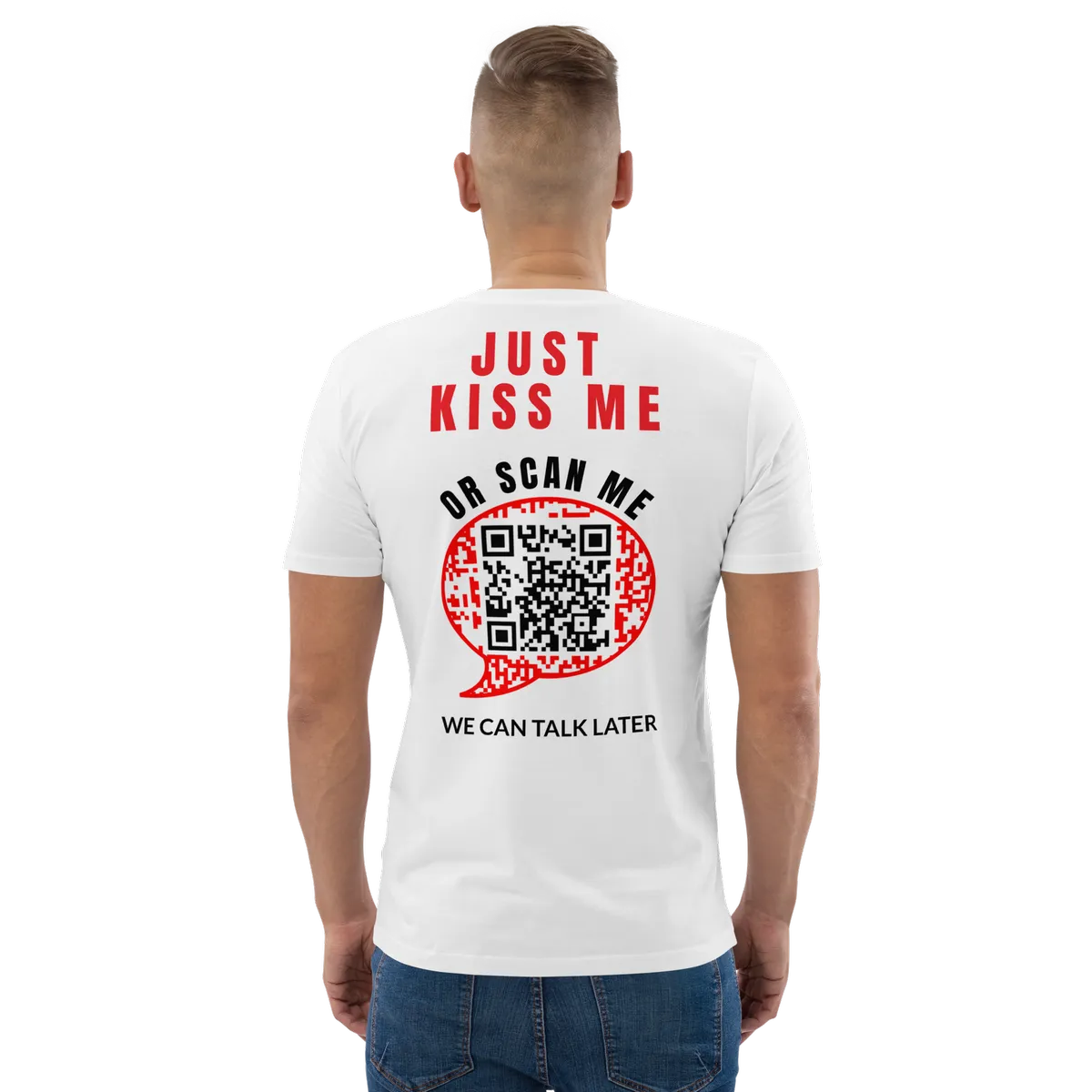 T-shirt QR Code personnalisé Le Plan B – porte avec QR code central