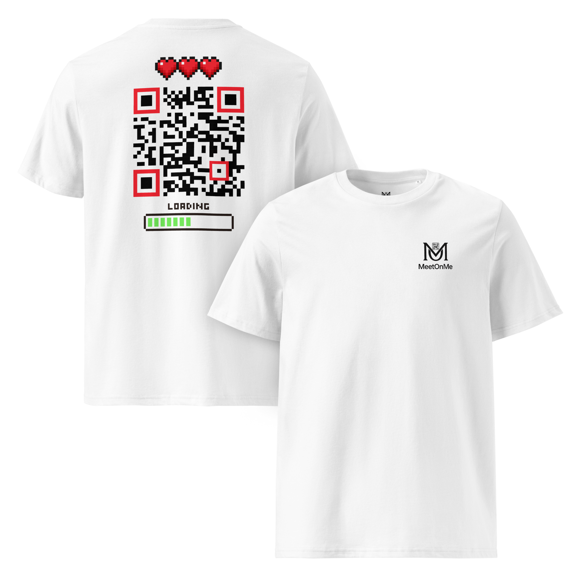 T-shirt QR Code personnalisé Le Player One – vue avant et arrière