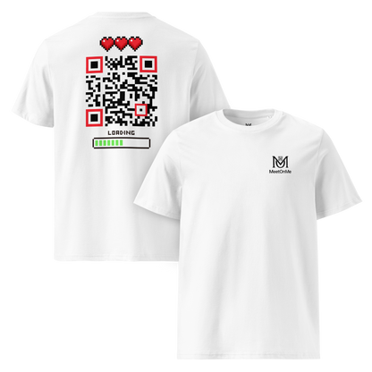 T-shirt QR Code personnalisé Le Player One – vue avant et arrière