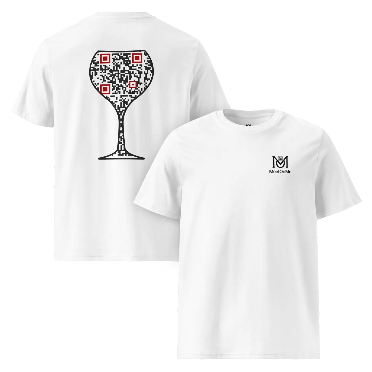 T-shirt QR Code personnalisé Le Verre – avant-dos sans phrase
