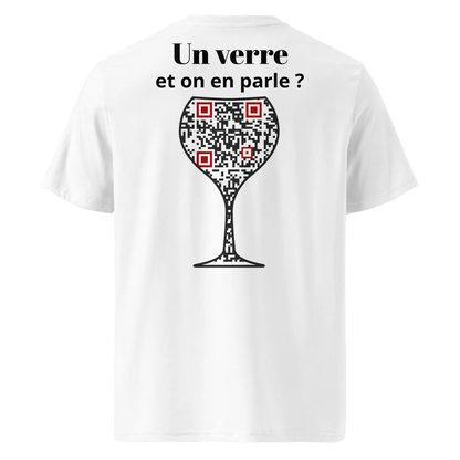 T-shirt QR Code personnalisé Le Verre – dos avec texte Un verre et on en parle ?