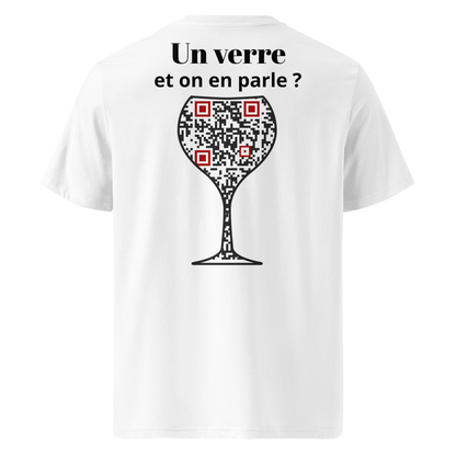 T-shirt QR Code personnalisé Le Verre – dos avec texte Un verre et on en parle ?