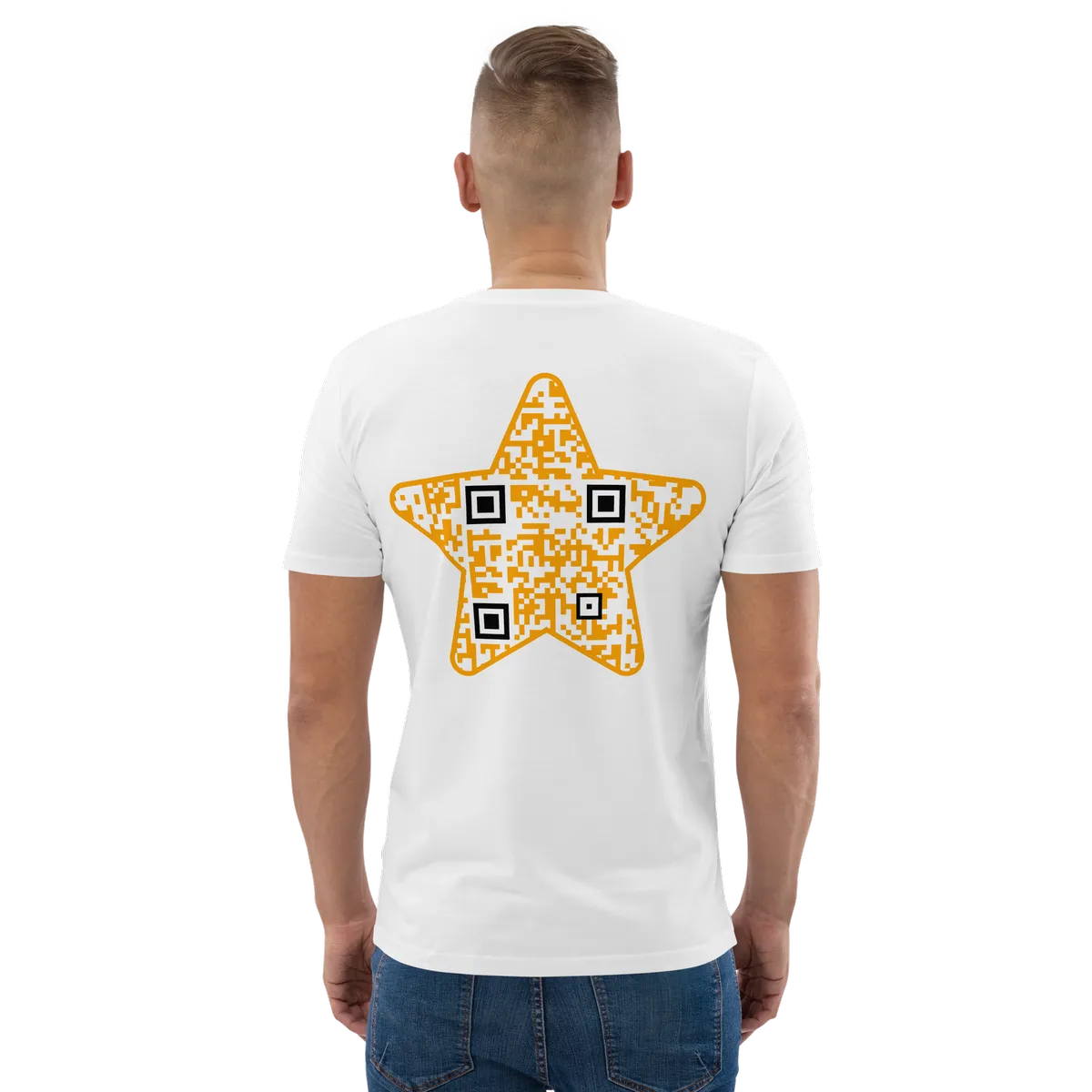 T-shirt QR Code personnalisé L’Étoile – porté sans phrase