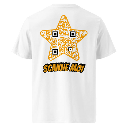 T-shirt QR Code personnalisé L’Étoile – dos avec texte Scanne moi