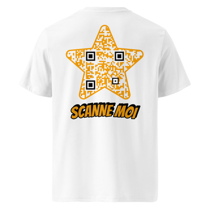 T-shirt QR Code personnalisé L’Étoile – dos avec texte Scanne moi