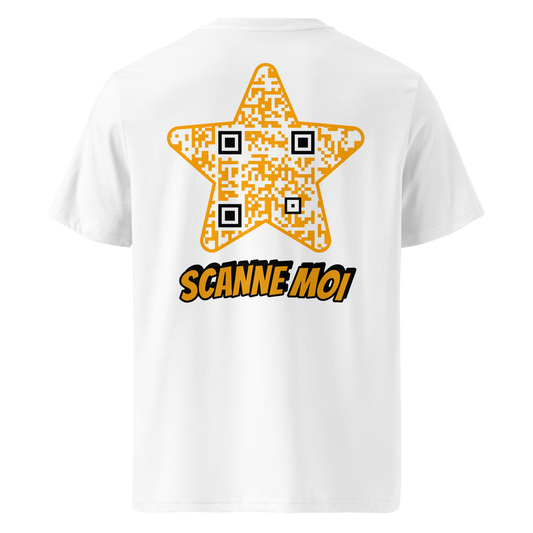 T-shirt QR Code personnalisé L’Étoile – dos avec texte Scanne moi