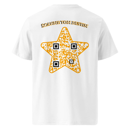 T-shirt QR Code personnalisé L’Étoile – dos avec texte Scanne ton destin