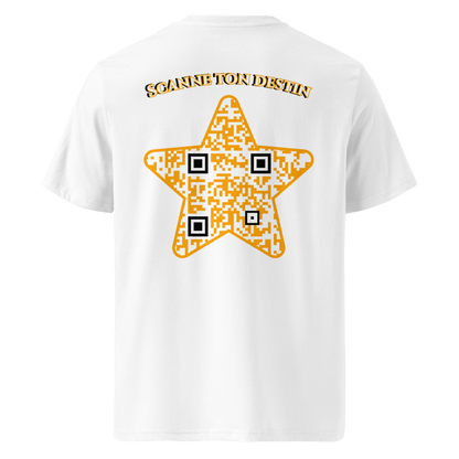 T-shirt QR Code personnalisé L’Étoile – dos avec texte Scanne ton destin