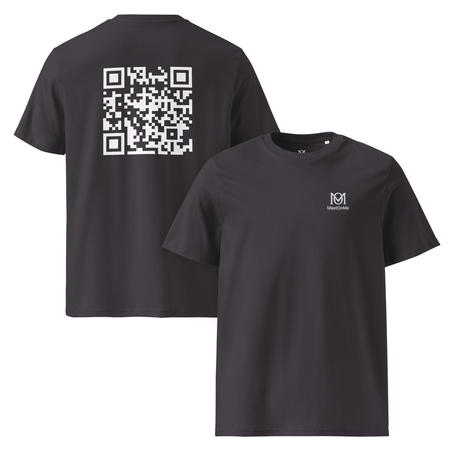 t-shirt qr code personnalisable gris foncé le classique