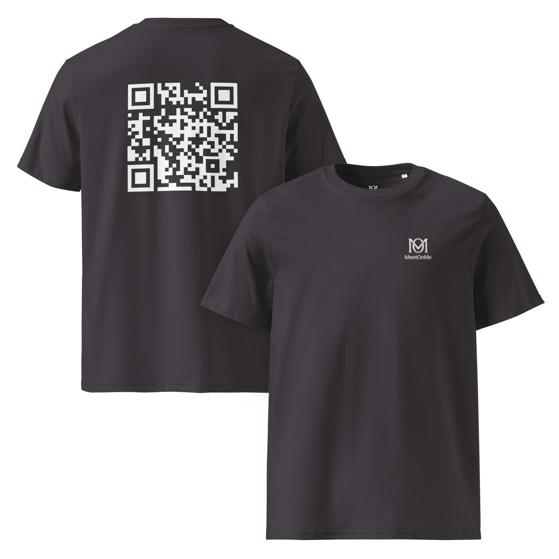 t-shirt qr code personnalisable gris foncé le classique
