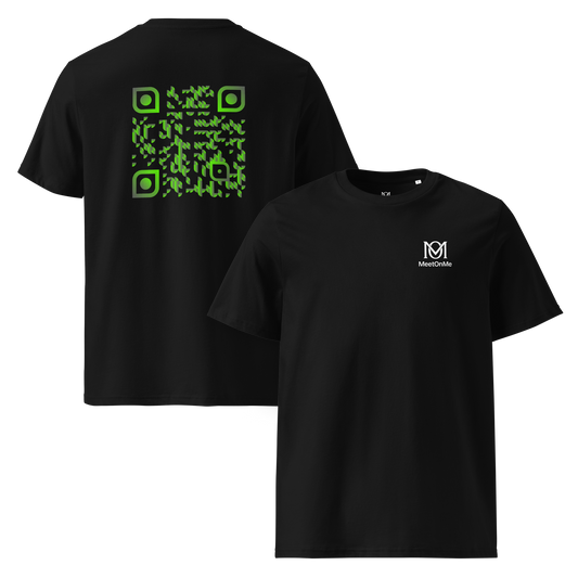 t-shirt noir qr code personnalisable le greenlink