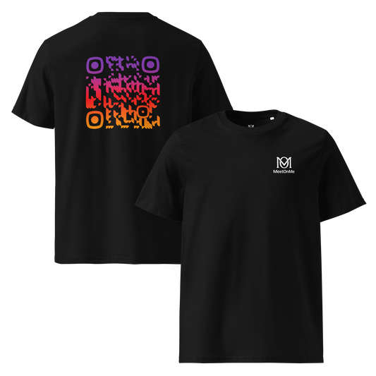 t-shirt noir qr code personnalisable le vibralink