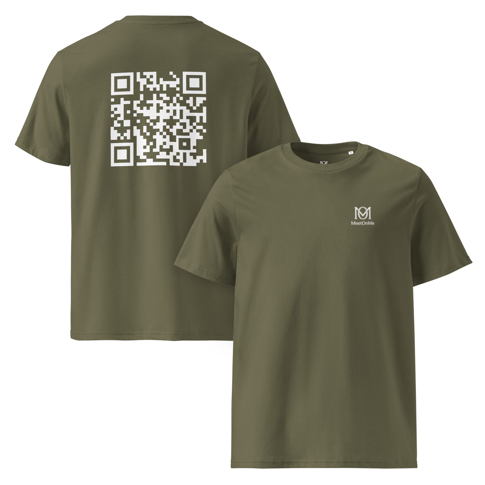 t-shirt qr code personnalisable kaki le classique