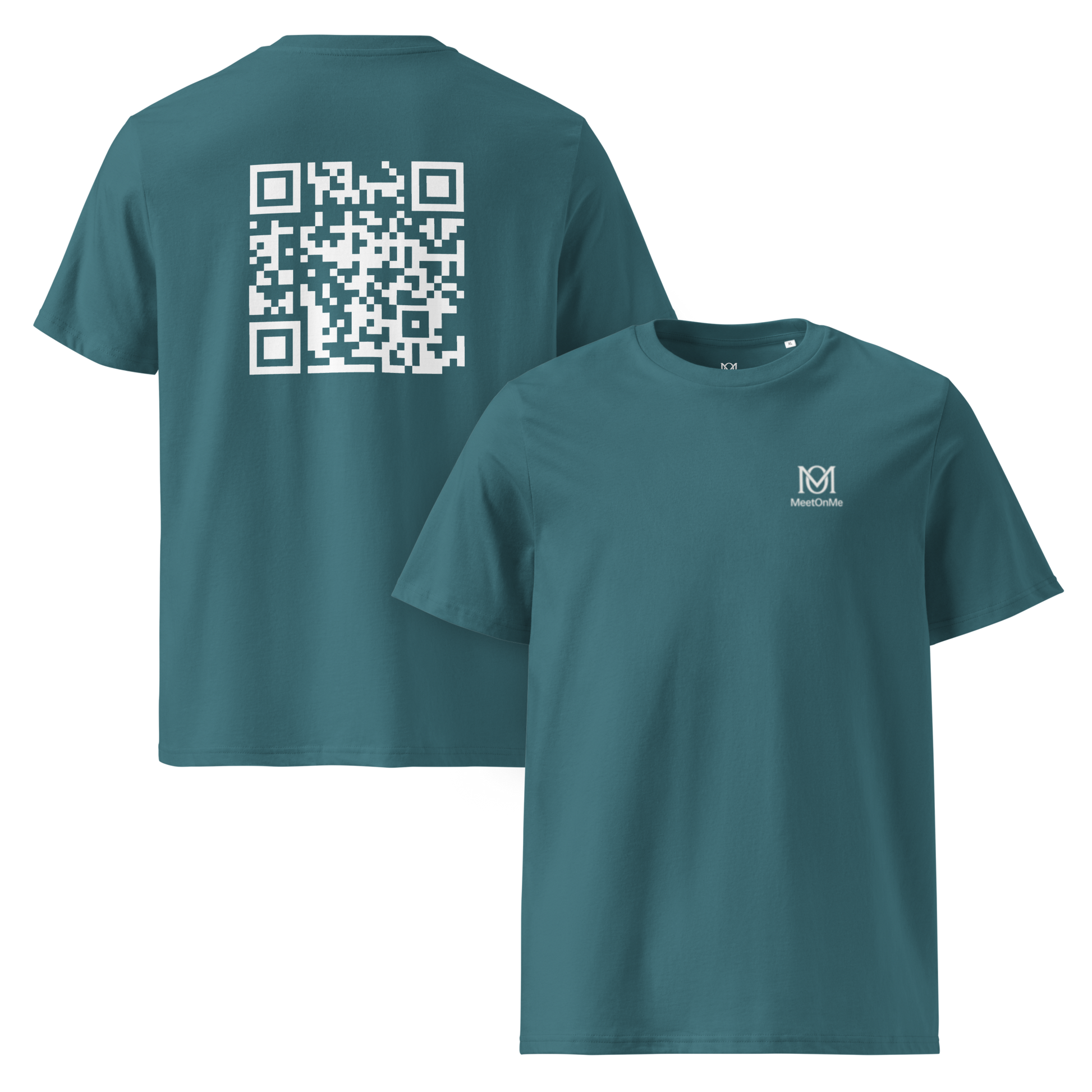 t-shirt qr code personnalisable bleu le classique