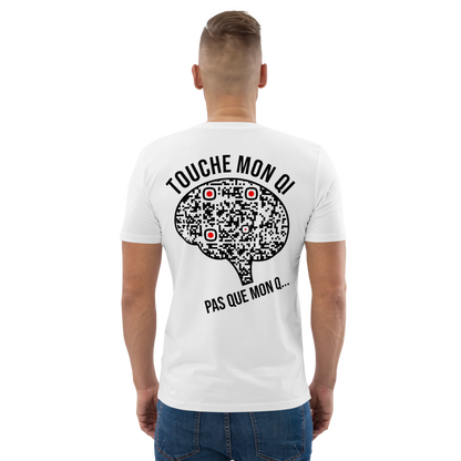 t-shirt unisexe blanc qr code personnalisable le qi touché