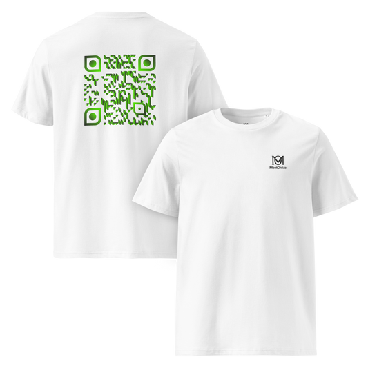 t-shirt blanc qr code personnalisable le greenlink