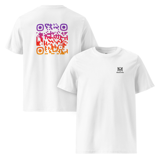 t-shirt blanc qr code personnalisable le vibralink
