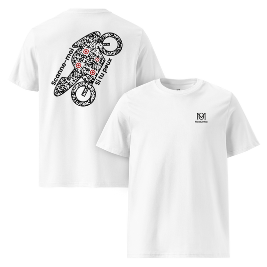 t-shirt blanc qr code personnalisable la moto