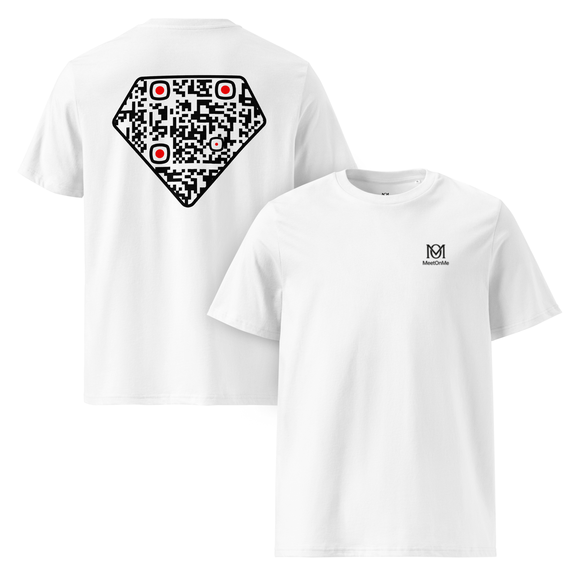 t-shirt blanc qr code personnalisable le diamant