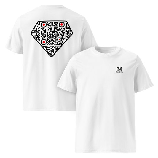 t-shirt blanc qr code personnalisable le diamant