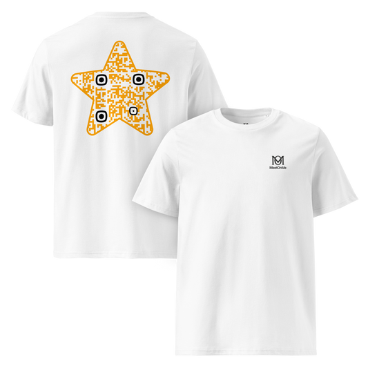t-shirt blanc qr code personnalisable l’étoile